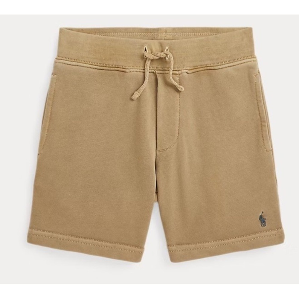 NWT, Boys Polo Ralph Lauren Beige French Terry Drawstring Shorts L(14-16)